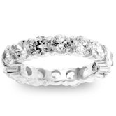 Sterling Silver Cubic Zirconia Eternity Band
