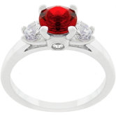 Cubic Zirconia Triplet Ring