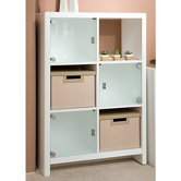 6-Cube Bookcase in Plumeria White Finish