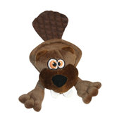Flattie Brown Beaver Dog Toy