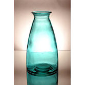 Coloured Glass 30cm Vase in Blue