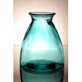 Coloured Glass 20cm Vase in Blue
