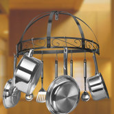 Wrought Iron Wall Half Round Pot Rack