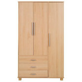 Kit-form 3 Door and Drawer Drawer Plain Wardrobe