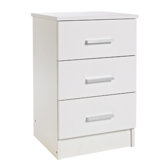 Bella 3 Drawer Bedside Table