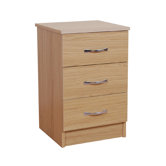 Budget 3 Drawer Bedside Table