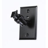 Universal Speaker Wall Ceiling Mount with Electrical Box Installation Adapter Plate in Black