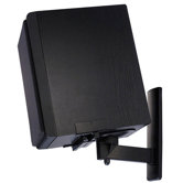 Side Clamping Bookshelf Speaker Wall Mount Pair in Black