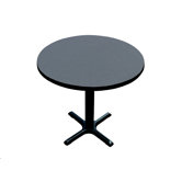 29" High Round Bar and Caf&eacute; Table with X Base and Column