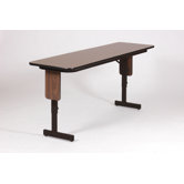 60" W x 18" D Panel Leg Folding Seminar Table with Adjustable Leg