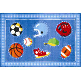 Olive Kids Go Team! Sports Kids Rug
