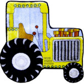 Fun Shape High Pile Tractor Kids Rug