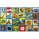 Supreme Funky Patchwork Boys Kids Rug