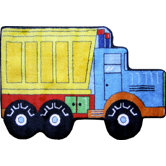 Fun Shape High Pile Dump Truck Kids Rug