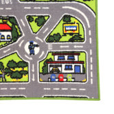 Fun Time Around Town Road Kids Rug