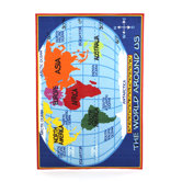 Fun Time Kid's World Map Classroom Kids Rug