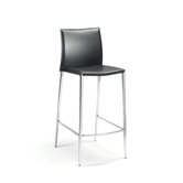 Barhocker in Schwarz / Chrom