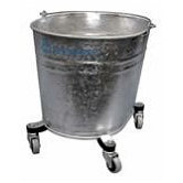 Seaway Galvanized 35 Quart Oval Mop Bucket with 2" Casters