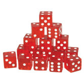 100 Piece 19mm Clear Color Dice Pack