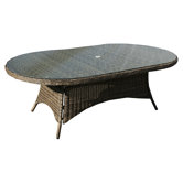 Mayfair Glass Oval Dining Table