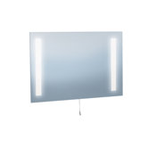 90cm Beleuchteter Spiegel in Silber lackiert