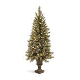 Glittery Bristle Pine Pre-Lit 5' Entrance Tree