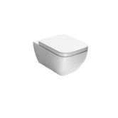 Traccia Contemporary Round White Ceramic Floor Toilet