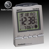 Radio Control Desk Alarm Clock with Calendar, Moon Phase