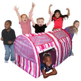 Striped Bed Tent in Pink