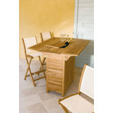 Teak Sillage Folding Barstool