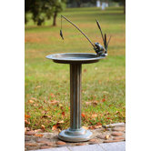 Fishing Frog Sundial/Birdbath