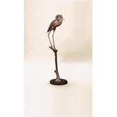 Hungry Heron on Branch Statue