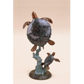 Mother and Baby Sea Turtles Statue