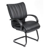 Leather Guest Chair with Dracon Filled Cushions