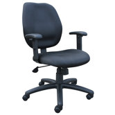 Ratchet Mid-Back Molded Foam Task Chair with Adjustable Arms