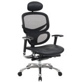 High-Back Mesh Office Chair with Head Rest and Arms