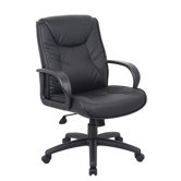High-Back Leatherplus Executive Chair with Arms