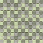 Elida Glass 12" x 12" Mosaic in Tumbled Mint