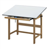 Titan Melamine Drafting Table with Drawer