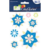 Colorstories Epoxy Snowflower Stickers (Set of 33)