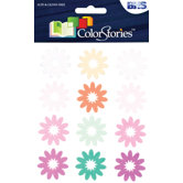 Colorstories Flocked Daisy Stickers (Set of 12)