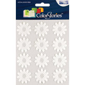 Colorstories Flocked Daisy Stickers (Set of 12)