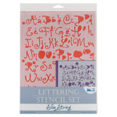 Silly String Lettering Stencil Set