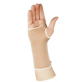 Pull-On Hand and Wrist Support Sleeve in Beige