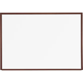 33.75" x 4' Porcelain Steel Markerboard with Solid Wood Trim