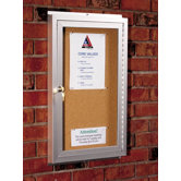 Standard Bulletin Board Cabinets - 1 Hinged Door