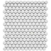 Retro 11-1/2" x 9-7/8" Porcelain Penni Mosaic in Matte White