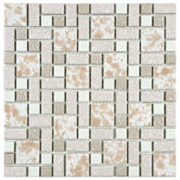 Academy 11-3/4" x 11-3/4" Porcelain Mosaic in Pink