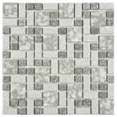 Academy 11-3/4" x 11-3/4" Porcelain Mosaic in Grey