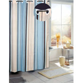 Stripes B EZ On Fabric Shower Curtain